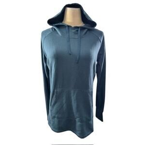 "FREE FLY" Women's Sweatshirt SZ S Blue Hooded Bamboo Fleece Soft  Gym Jogger